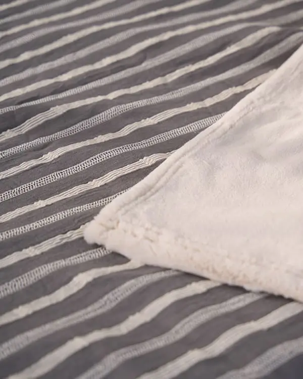 Cozy Texture Plush Blanket - Steel Grey | Sand Cloud - Image 5
