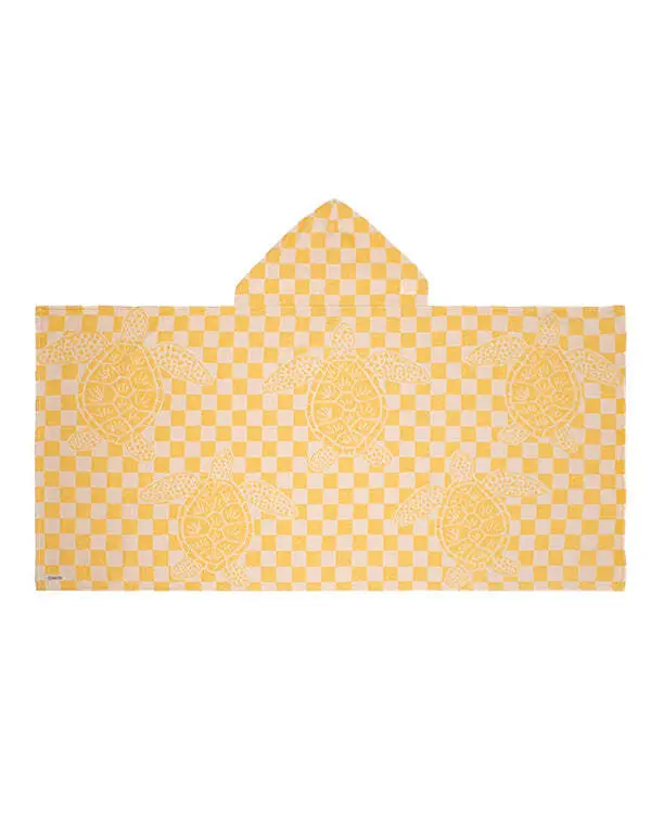 Checker Turtle Hooded Kids Bath Towel | Sand Cloud - Image 2