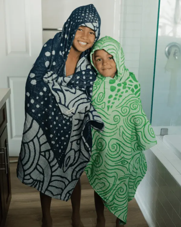 Swirl Turtle Hooded Kids Bath Towel | Sand Cloud - Image 3