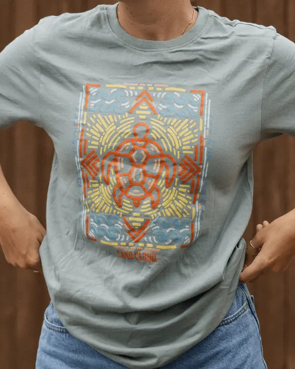 Mandala Turtle SS Tee - Chinoise Green | Sand Cloud