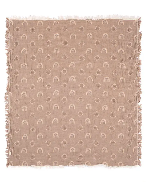 Rainbow Gauze Receiving Blanket Single with Pouch | Sand Cloud - Image 3