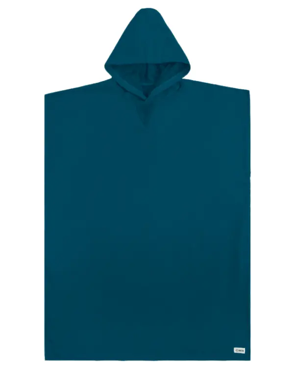Terra Hooded Poncho - Teal Blue | Sand Cloud