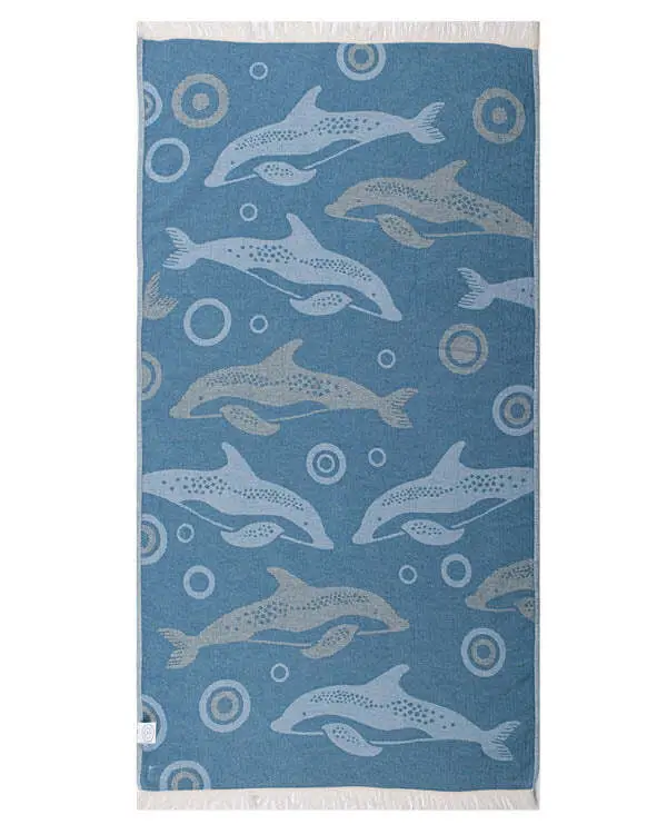 Dolphin Bubbles Kids Towel | Sand Cloud - Image 3