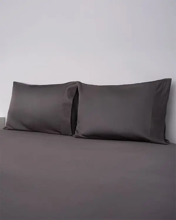 Alternative view of Luxe Sateen Pillowcase Set Steel Grey | Sand Cloud