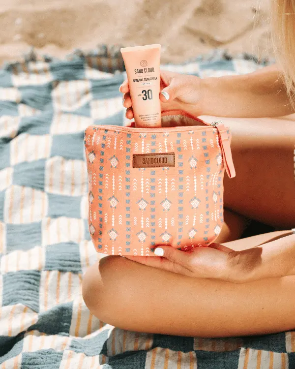 Alternative view of Diamond Mudcloth Zipper Pouch | Sand Cloud