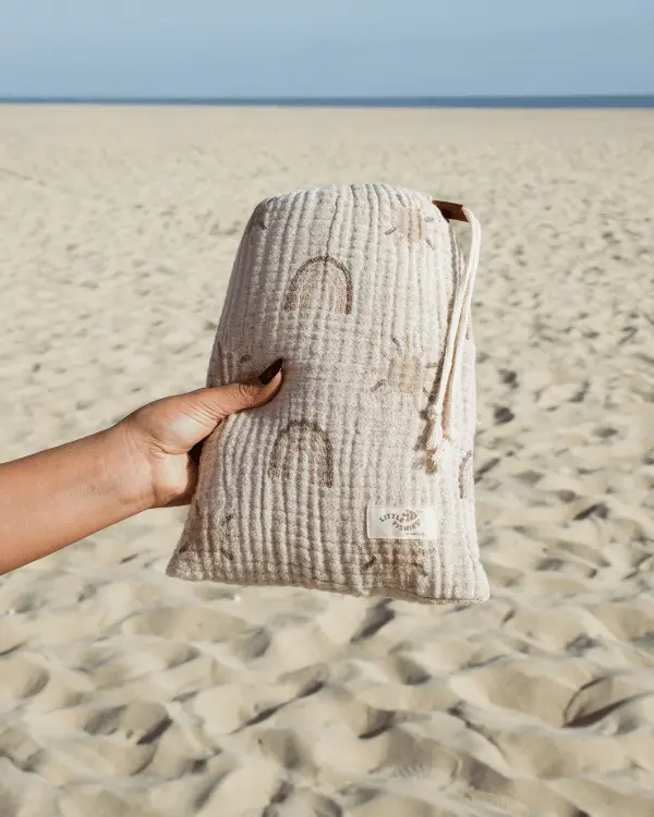 Rainbow Gauze Receiving Blanket Single with Pouch | Sand Cloud - Image 2