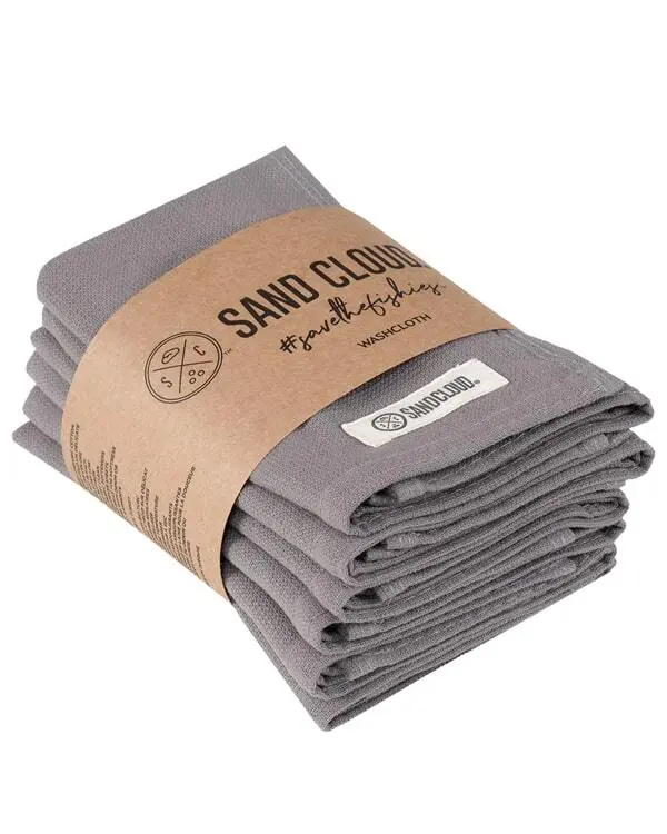 Terra Bath Washcloth Bundle - 6 Pack - Grey | Sand Cloud
