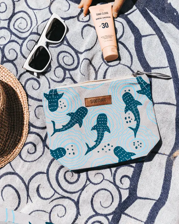 Shark Ripples Zipper Pouch | Sand Cloud - Image 6