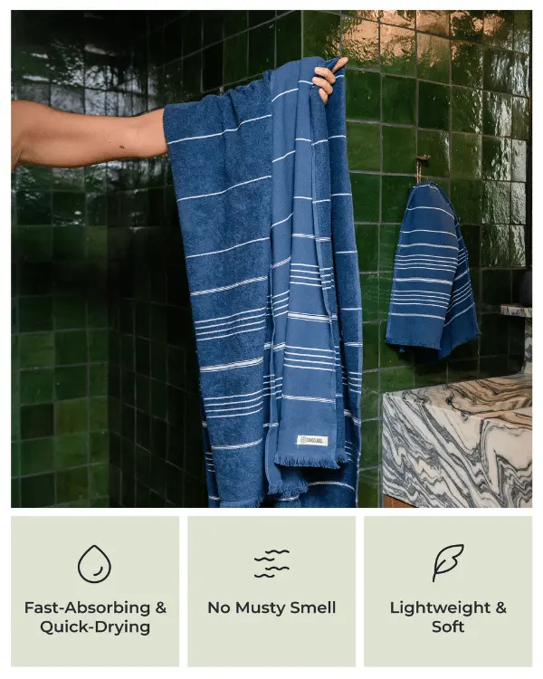 Classic XL Bath Bundle - Navy | Sand Cloud - Image 3