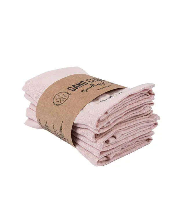 Terra Bath Washcloth Bundle 6 Pack - Calcite Pink | Sand Cloud