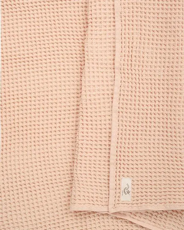 Little Fishies Waffle Blanket - Peach Fuzz | Sand Cloud - Image 4
