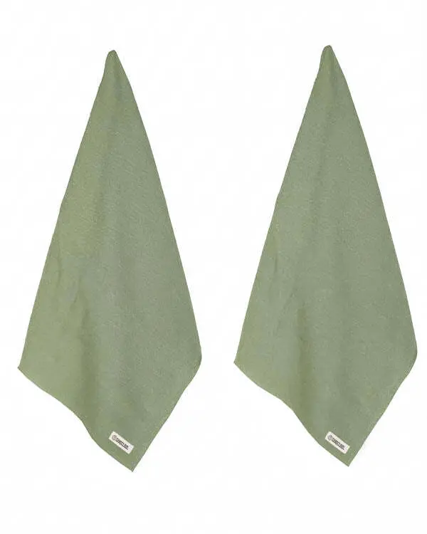 Terra Fringeless Hand Bath Bundle 2 Pack- Hedge Green | Sand Cloud - Image 5