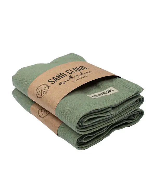 Terra Fringeless Hand Bath Bundle 2 Pack- Hedge Green | Sand Cloud - Image 4
