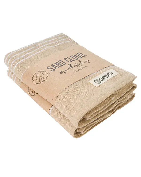 Classic Fringeless Hand Bath Bundle 2 Pack - Sand | Sand Cloud - Image 3