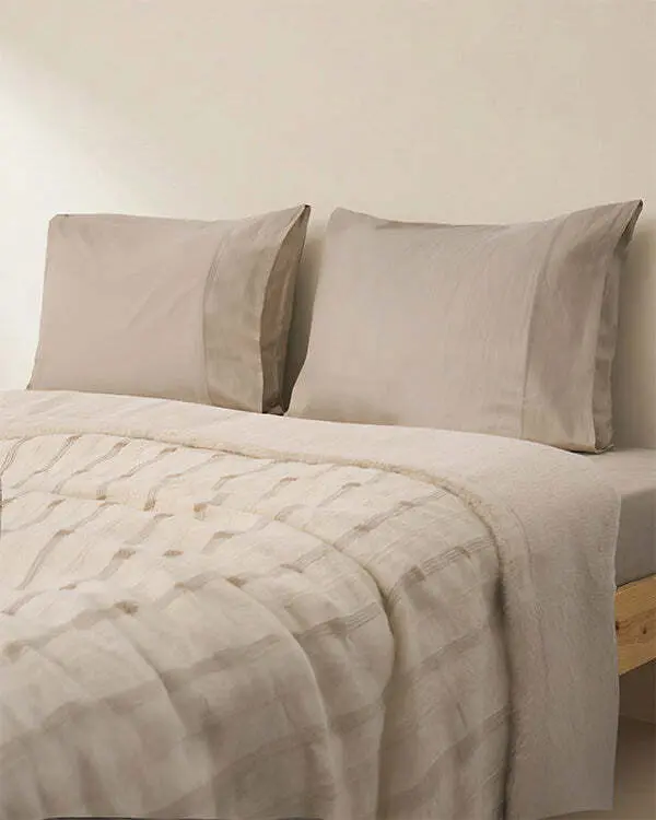 Cozy Texture Plush Blanket - Beige | Sand Cloud - Image 6