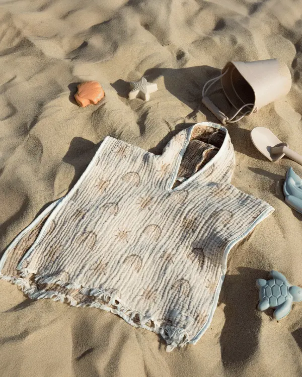 Rainbow Gauze Hooded Poncho | Sand Cloud - Image 3