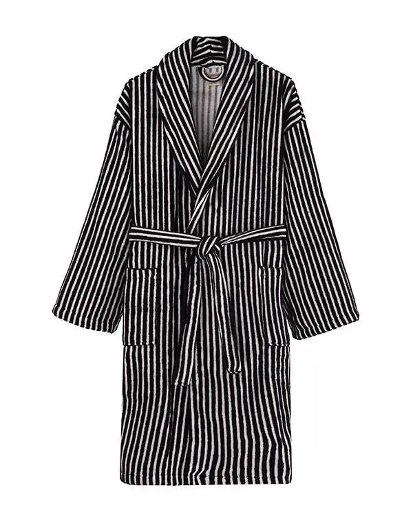 Stripe Dot Robe - Black | Sand Cloud