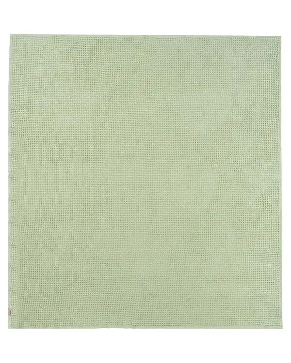Little Fishies Waffle Blanket - Sage | Sand Cloud - Image 4