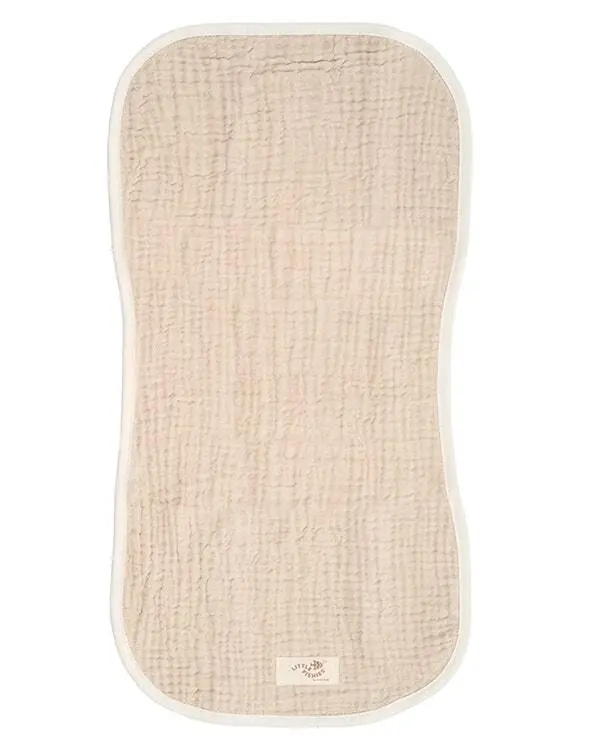 Little Fishies Gauze Burping Cloth Bundle - 3 Pack - Natural / Beige / Warm Taupe | Sand Cloud - Image 5