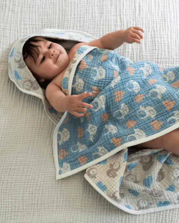Ducky Gauze Hooded Blanket Single | Sand Cloud - Image 2