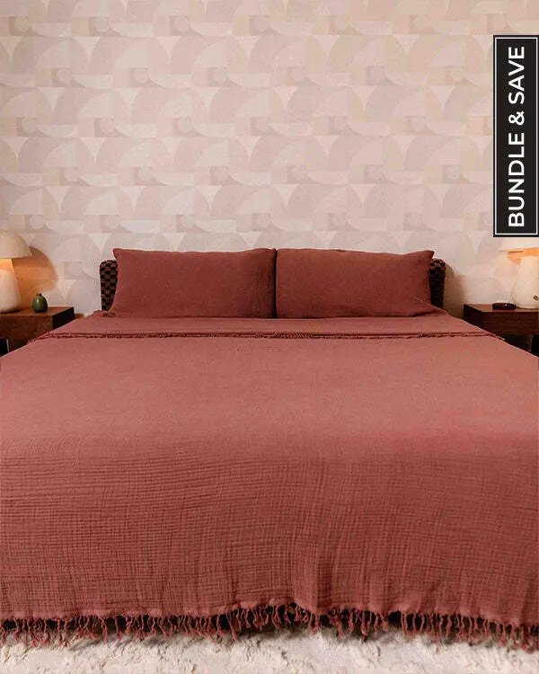 Terracotta Bedding Set - King | Sand Cloud