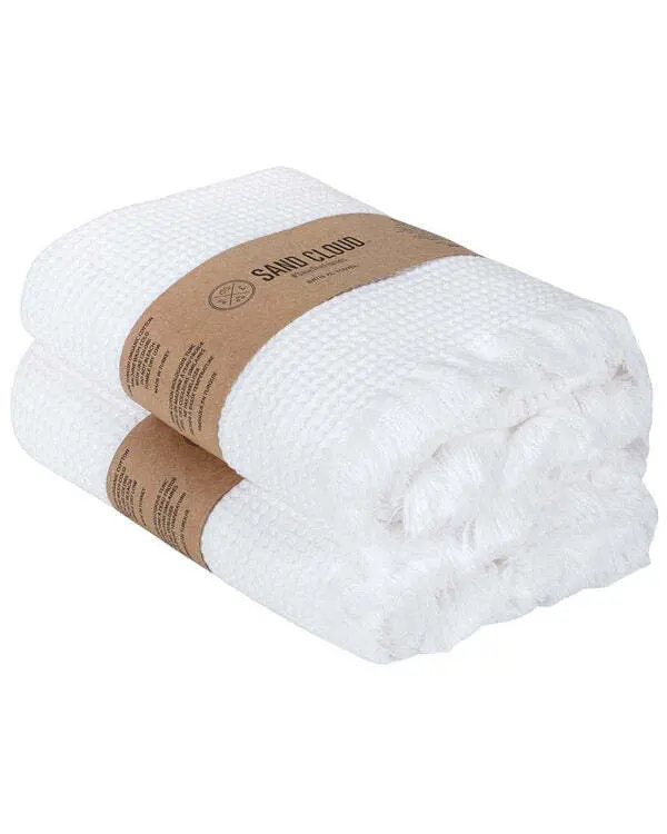 Micro Waffle XL Bath Bundle - 2 Pack -White | Sand Cloud - Image 3