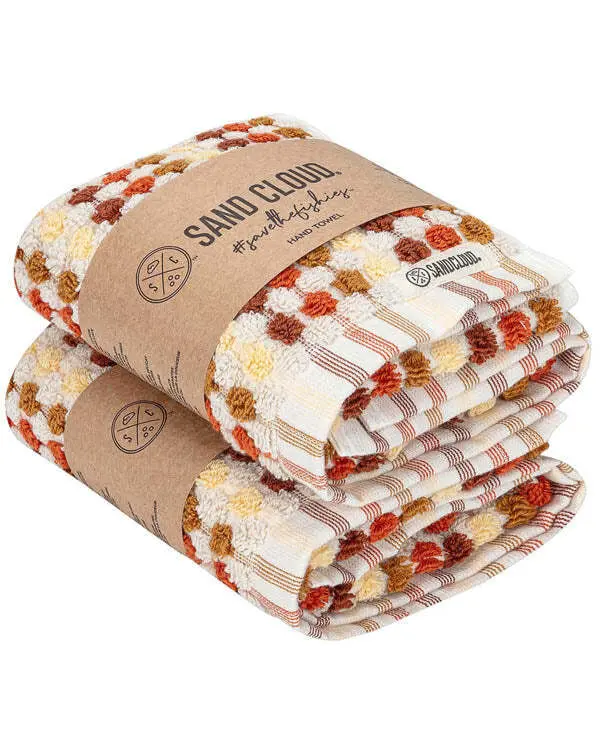 Stripe Polka Dot Hand Bath Bundle - 2 Pack - Taupe | Sand Cloud - Image 2