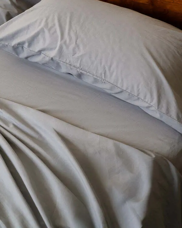 Signature Percale Solid Pillowcase Set Grey | Sand Cloud - Image 6