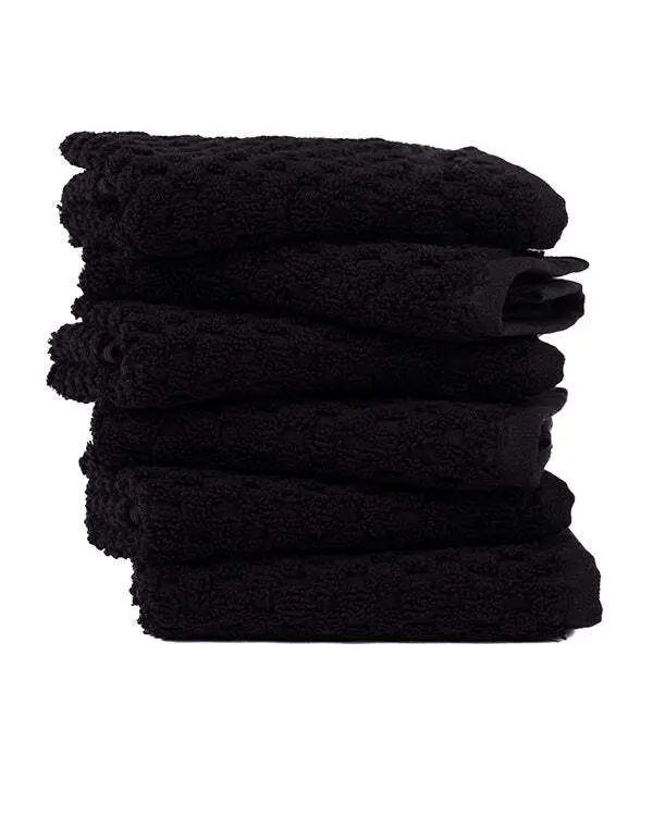 Alternative view of Atom Washcloth Bath Bundle - Black - 6 Pack | Sand Cloud