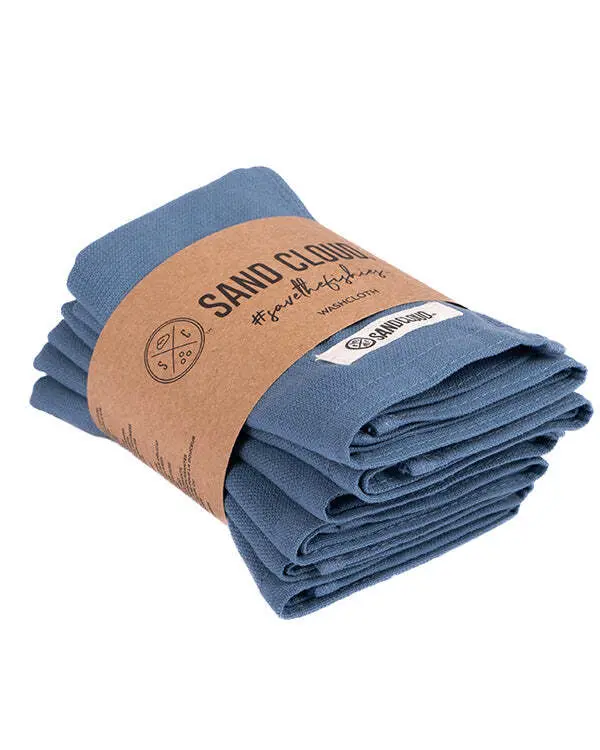 Terra Bath Washcloth Bundle 6 Pack - Slate Blue | Sand Cloud