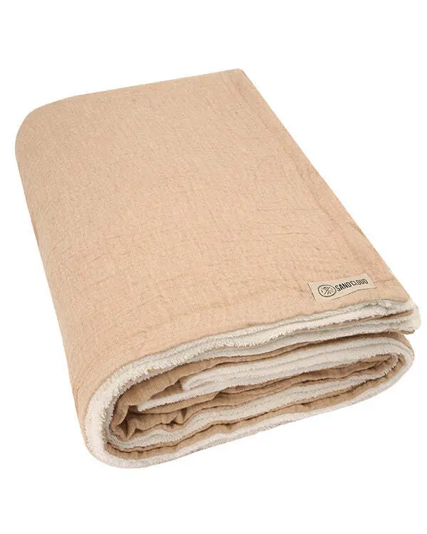 Softy Solid Plush Blanket - Beige | Sand Cloud - Image 4