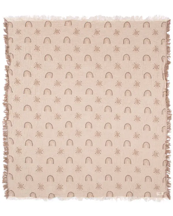 Rainbow Gauze Receiving Blanket Single with Pouch | Sand Cloud