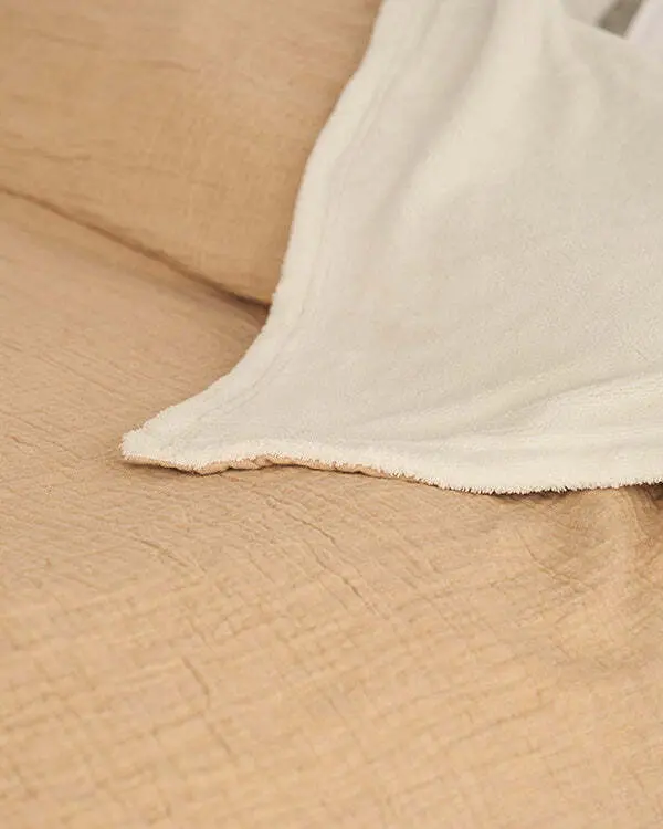 Softy Solid Plush Blanket - Beige | Sand Cloud - Image 6