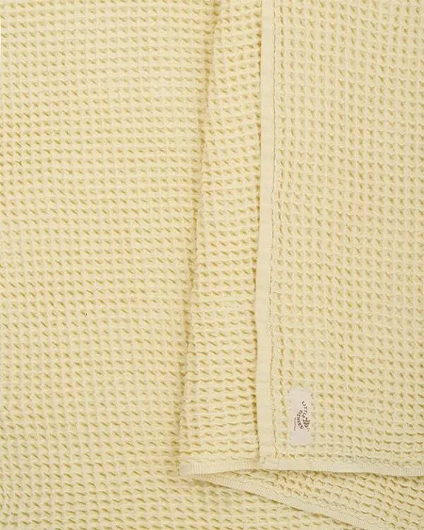 Little Fishies Waffle Blanket - Butter | Sand Cloud - Image 3