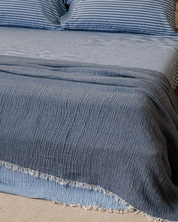 Senna Melange PARTY BLANKET Indigo - Queen | Sand Cloud - Image 3
