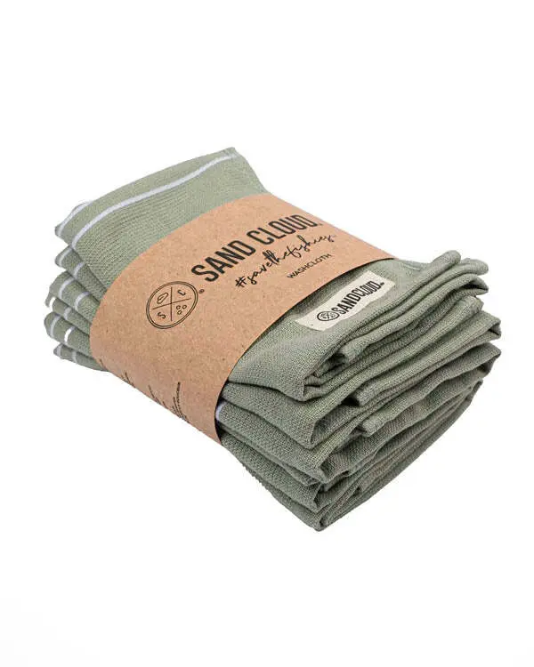 Classic Bath Washcloth Bundle 6 Pack - Sage | Sand Cloud