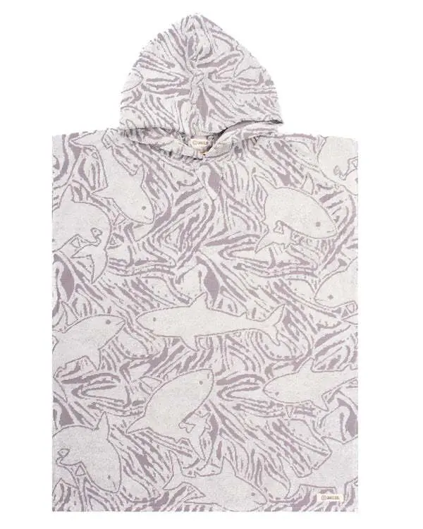 Sharks Hooded Poncho Youth | Sand Cloud - Image 2