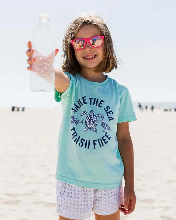 Make The Sea Trash Free Eco Kids Tee | Sand Cloud