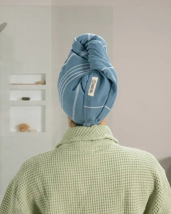 Classic Hair Towel - Slate Blue | Sand Cloud - Image 4