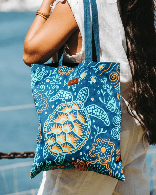 Reef Turtles Everyday Tote | Sand Cloud - Image 3