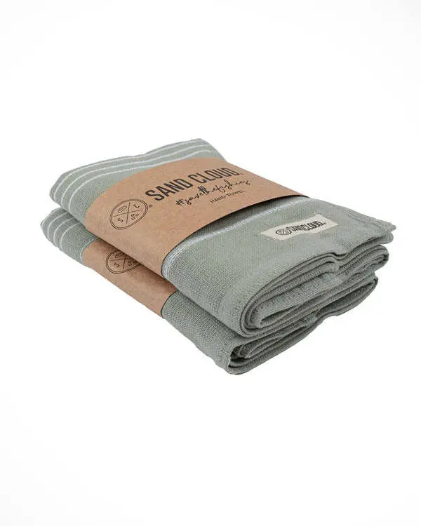 Classic Fringeless Hand Bath Bundle 2 Pack - Sage | Sand Cloud - Image 4