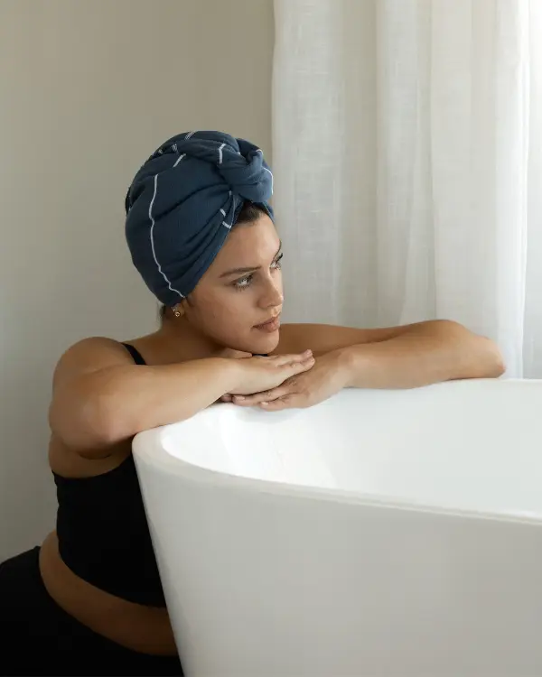 Classic Hair Towel - Navy | Sand Cloud - Image 2