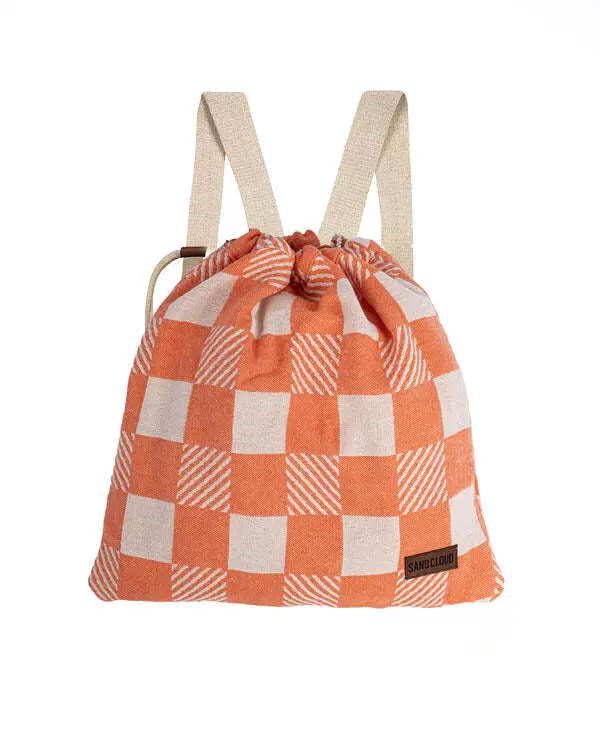 Checker Towel Bag - Coral | Sand Cloud - Image 2