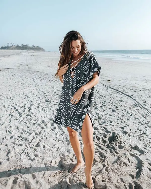 Adobe Mudcloth Cover Up Black | Sand Cloud - Image 3