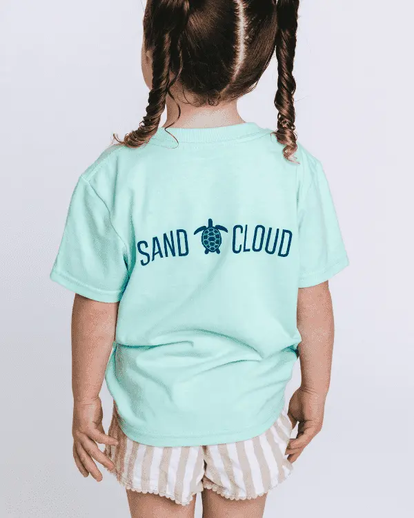 Alternative view of SC Whale Tail Kids Tee - Soft Mint | Sand Cloud