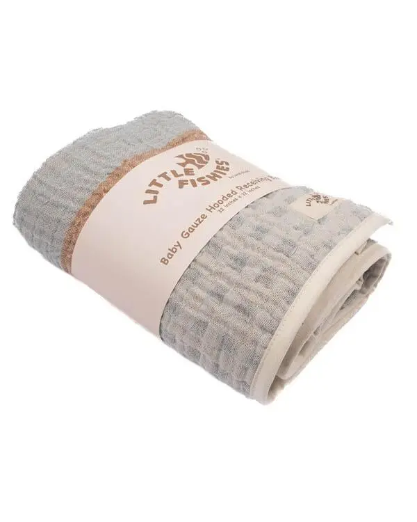 Choo-Choo Train Gauze Hooded Blanket Single | Sand Cloud - Image 4