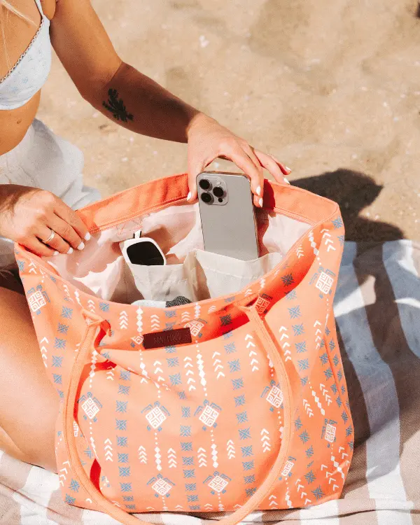 Diamond Mudcloth Beach Tote | Sand Cloud - Image 4