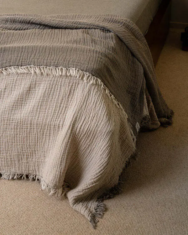Alternative view of Senna Melange PARTY BLANKET Beige- Queen | Sand Cloud