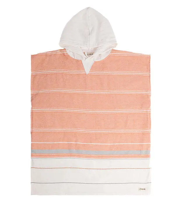 Colorblock Stripe Hooded Poncho Youth - Orange | Sand Cloud - Image 2
