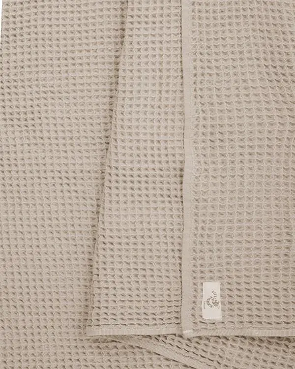 Little Fishies Waffle Blanket - Warm Taupe | Sand Cloud - Image 3